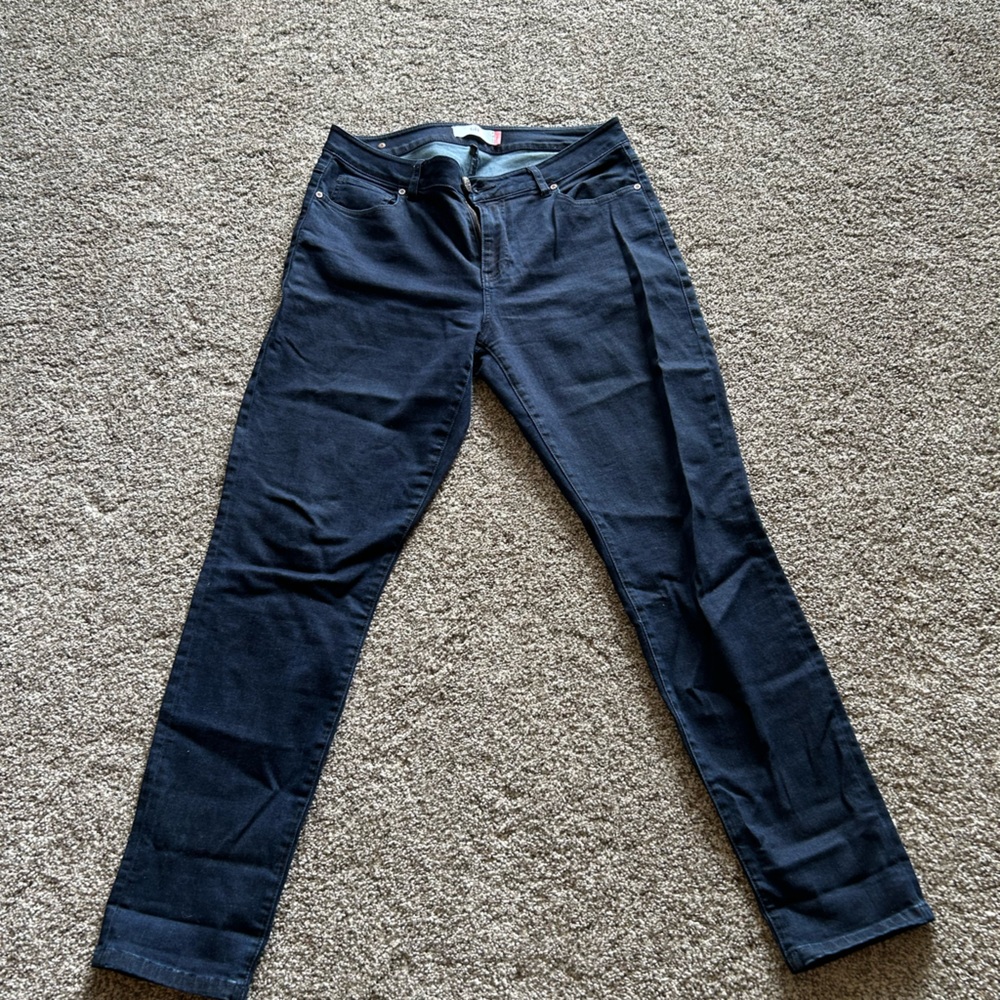 Cabi size 12 dark denim skinny jeans
